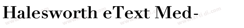 Halesworth eText Med字体转换